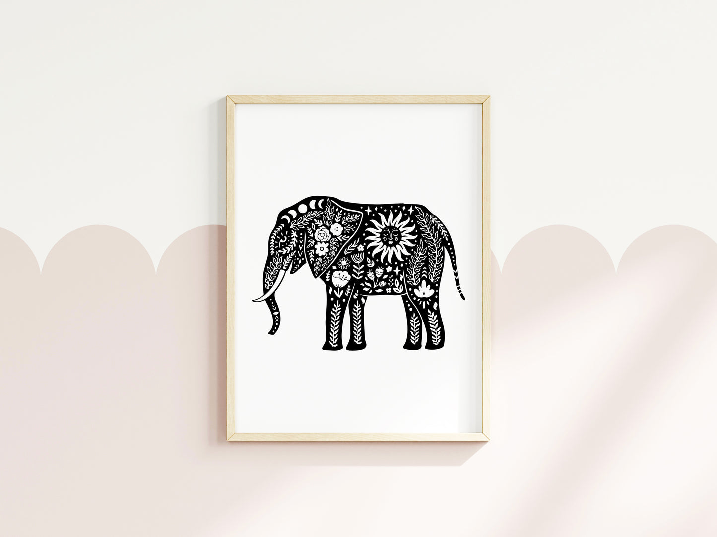 Bedroom print, Celestial Elephant celestial style bedroom unframed wall art poster print