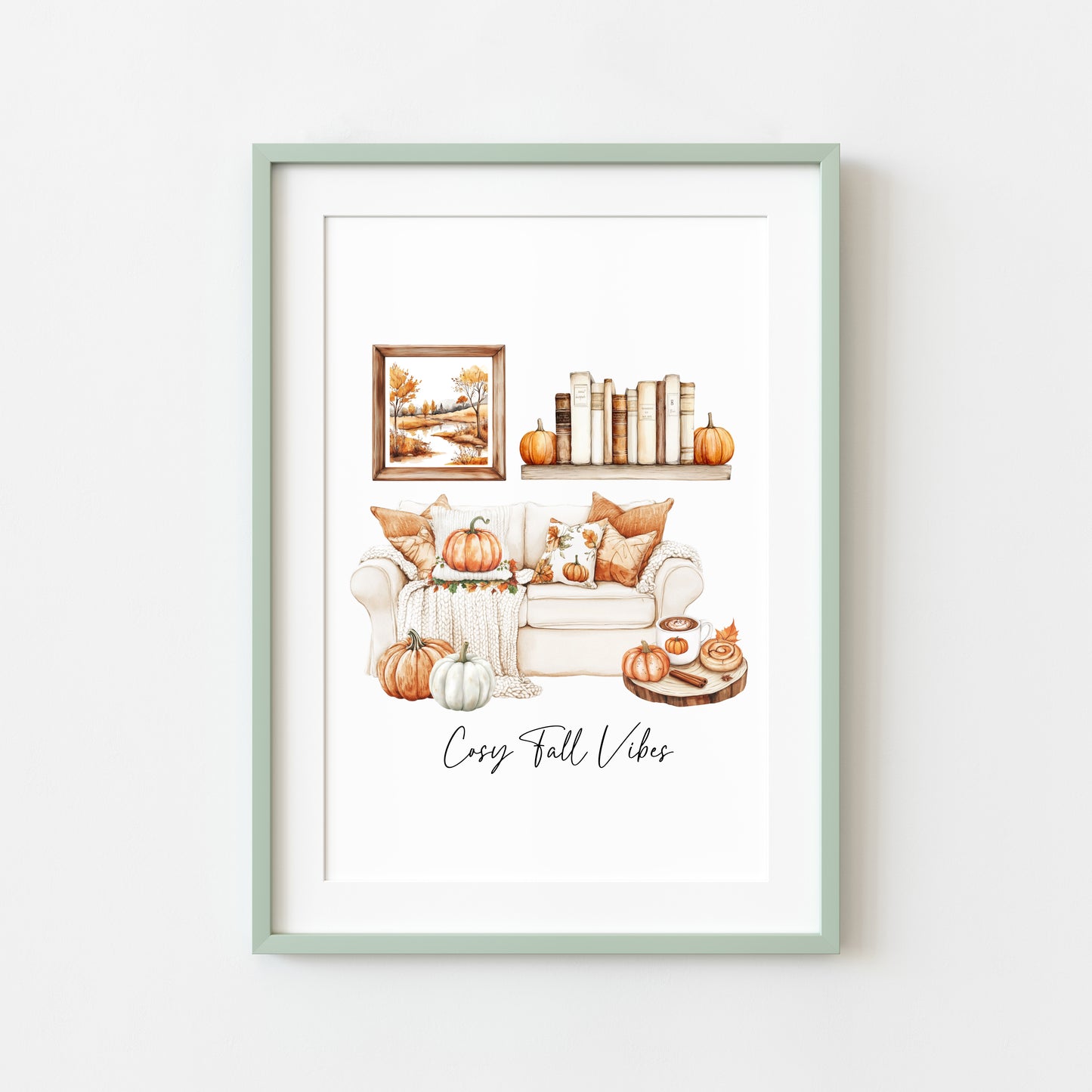 Autumn print, Cosy Fall vibes home lounge fall cosy Autumn unframed wall art poster print, autumn decor, autumn home decor, fall favourites