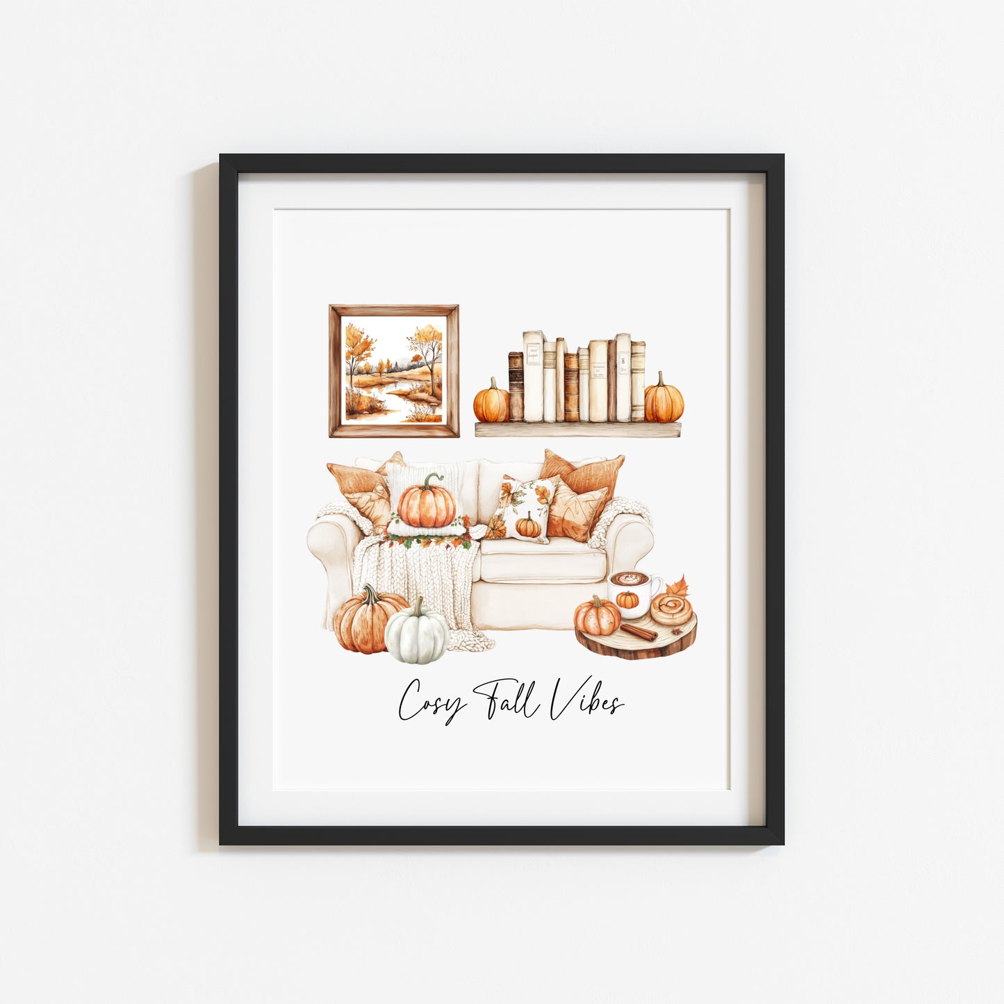Autumn print, Cosy Fall vibes home lounge fall cosy Autumn unframed wall art poster print, autumn decor, autumn home decor, fall favourites
