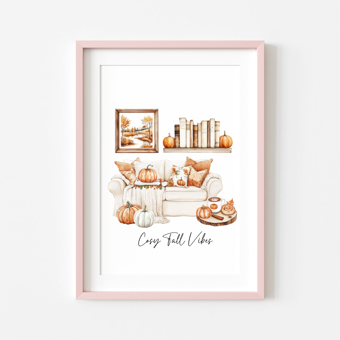 Autumn print, Cosy Fall vibes home lounge fall cosy Autumn unframed wall art poster print, autumn decor, autumn home decor, fall favourites