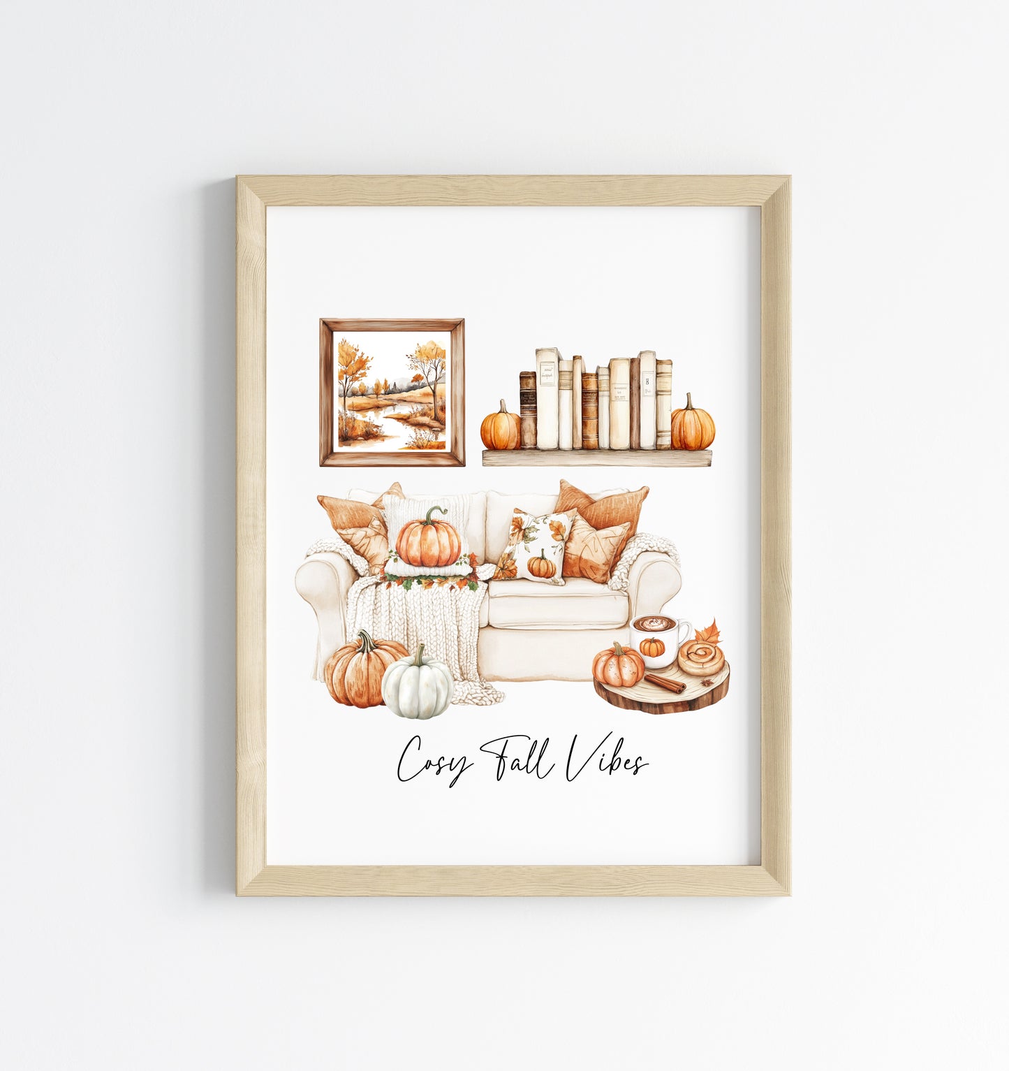 Autumn print, Cosy Fall vibes home lounge fall cosy Autumn unframed wall art poster print, autumn decor, autumn home decor, fall favourites