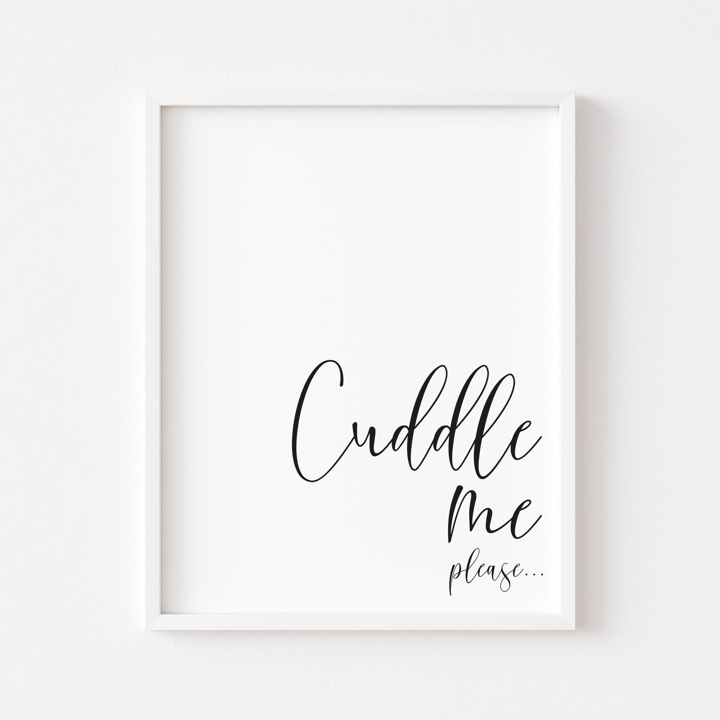 Cuddle me please bedroom, guest room, couples love unframed wall art poster print