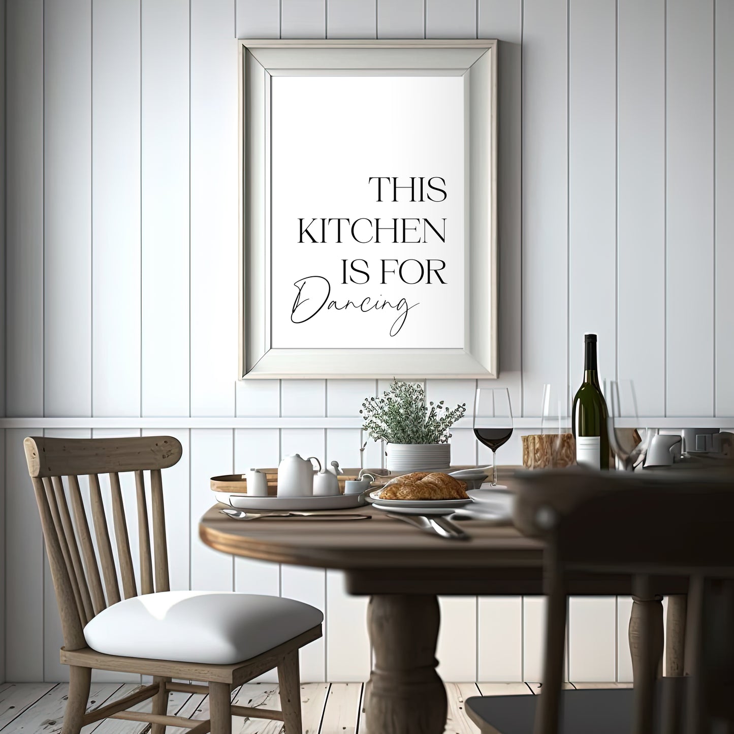 This kitchen is for dancing funny stylish typography kitchen pantry home unframed wall art poster print