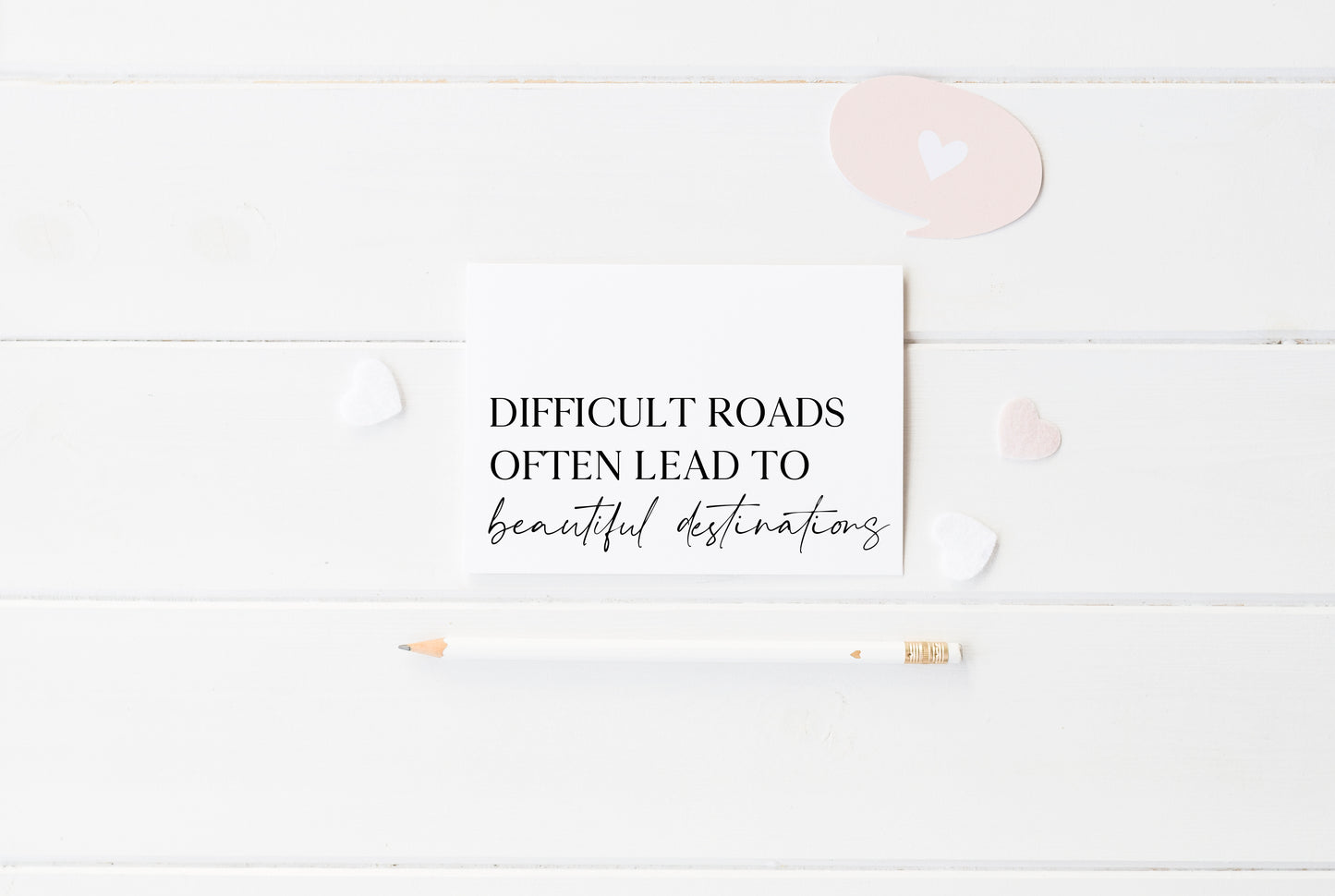 Difficult roads often lead to beautiful destinations, landscape motivational office, bedroom unframed wall art poster print