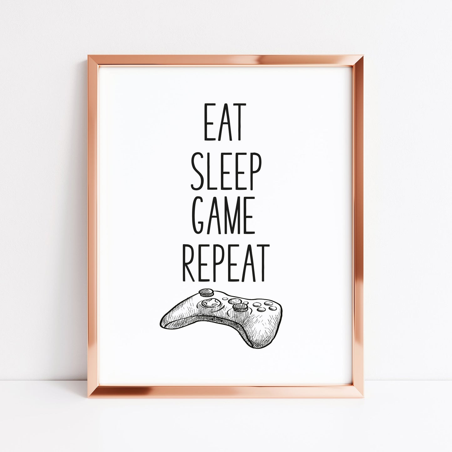 Eat sleep game XBOX illustration style unframed wall art poster print