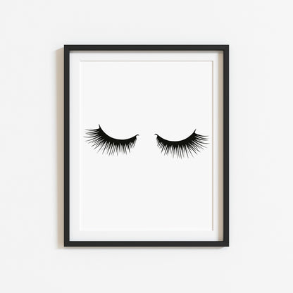 Eyelashes illustration drawing fashion bedroom unframed wall art poster print