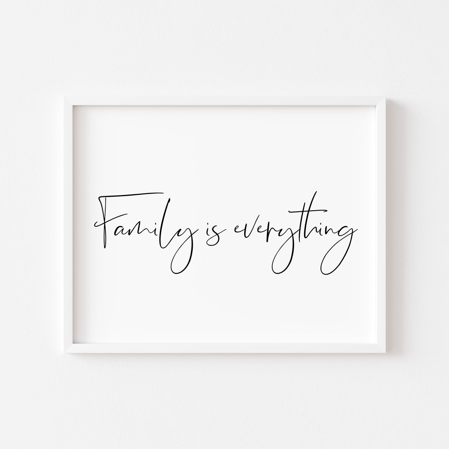 Family is everything landscape simplistic family, home living quote unframed wall art poster print