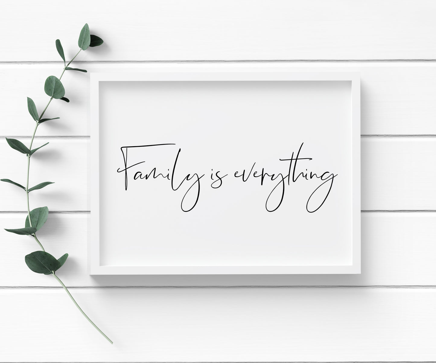 Family is everything landscape simplistic family, home living quote unframed wall art poster print