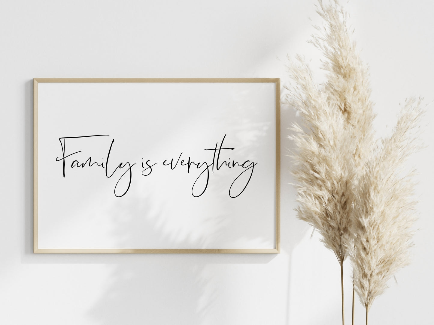 Family is everything landscape simplistic family, home living quote unframed wall art poster print