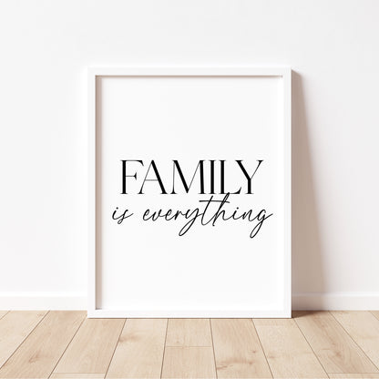 Family Is Everything Print modern minimalist Home Wall Art (unframed)