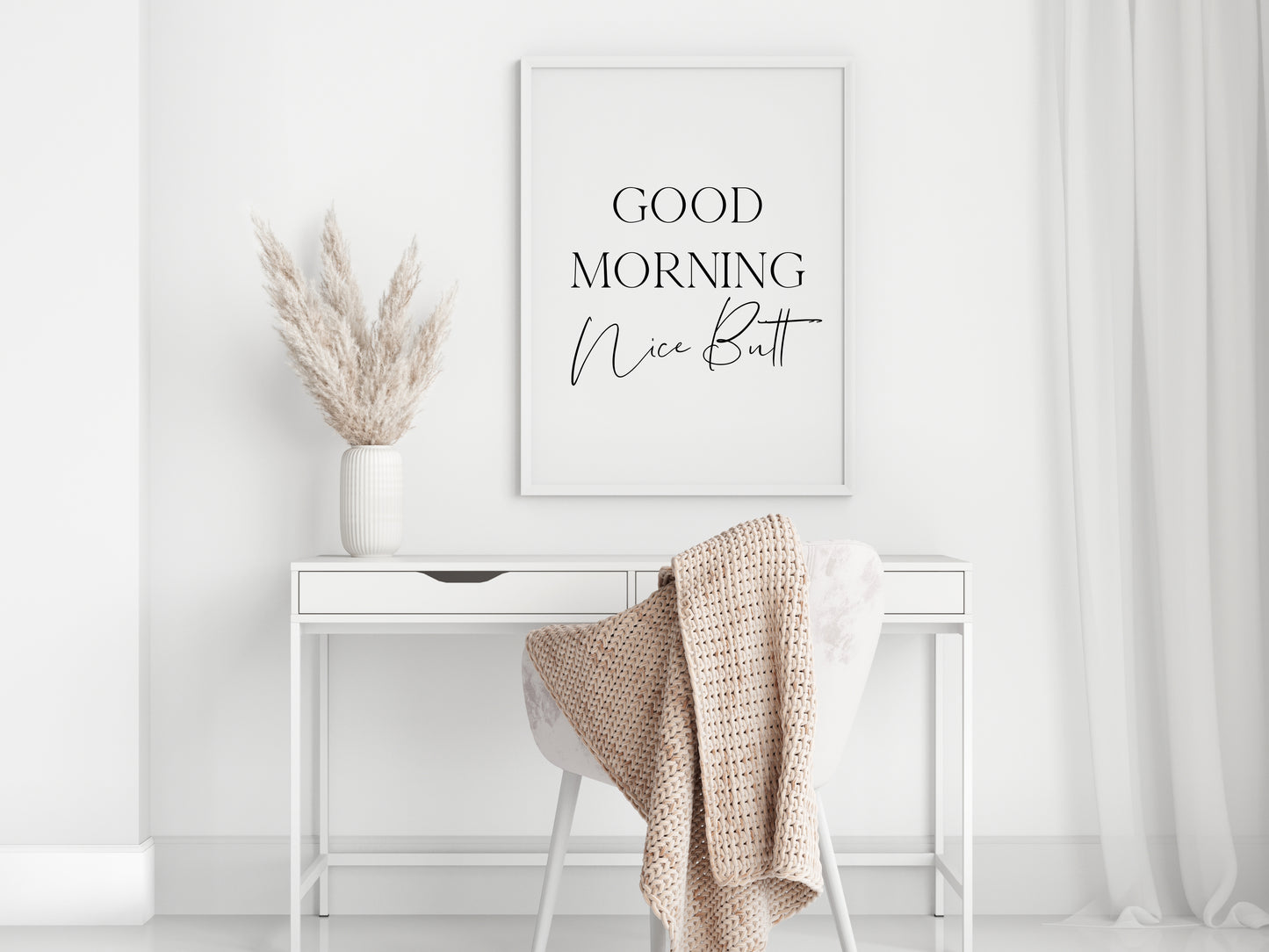 Good morning, nice butt funny motivational bedroom office unframed wall art poster print