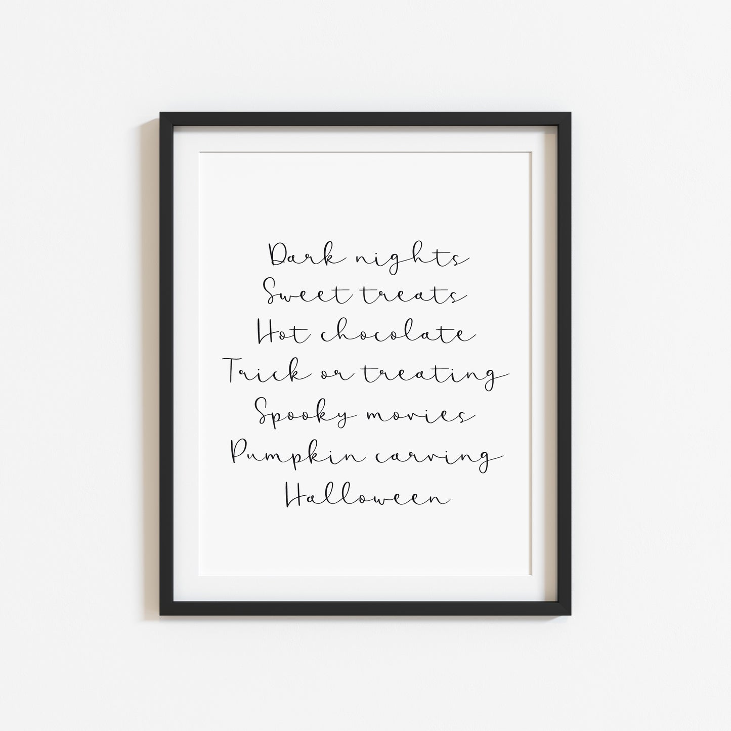 Halloween print, Halloween description sign seasonal fall unframed wall art poster print