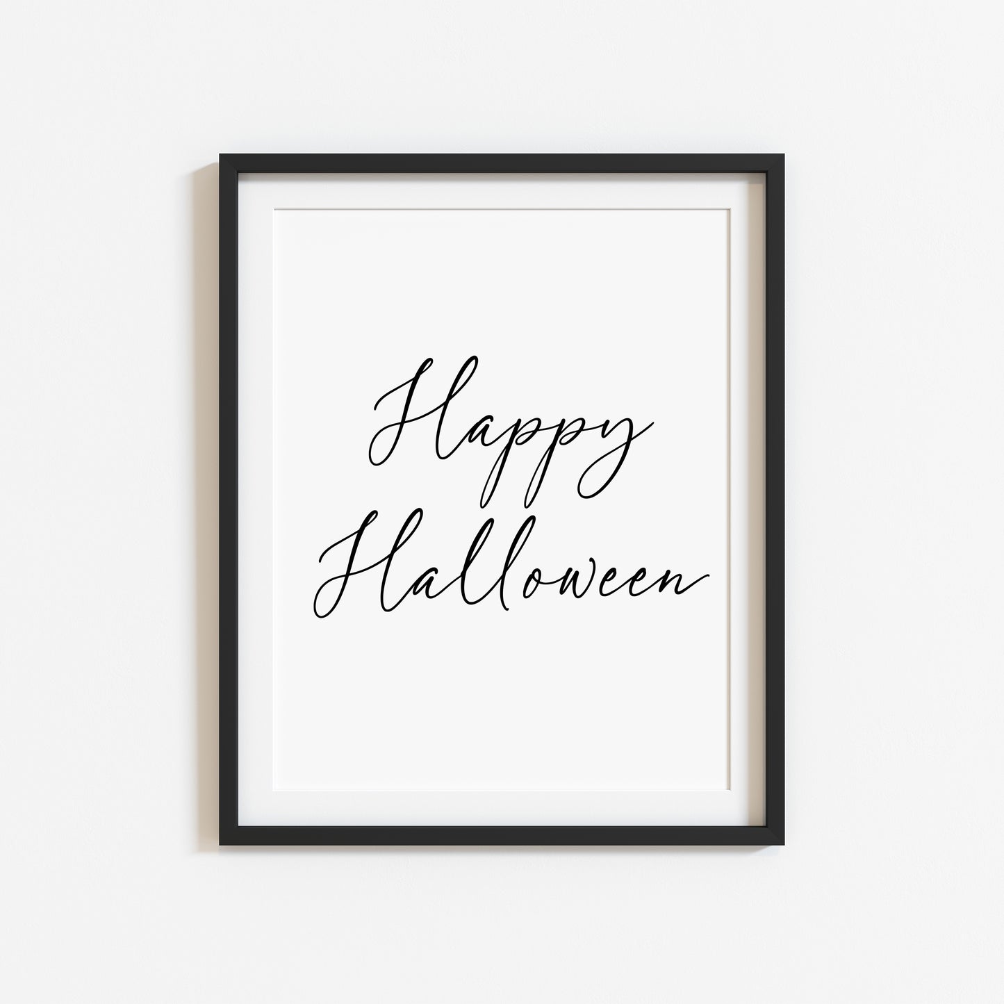 Halloween print, Happy Halloween black seasonal unframed wall art poster