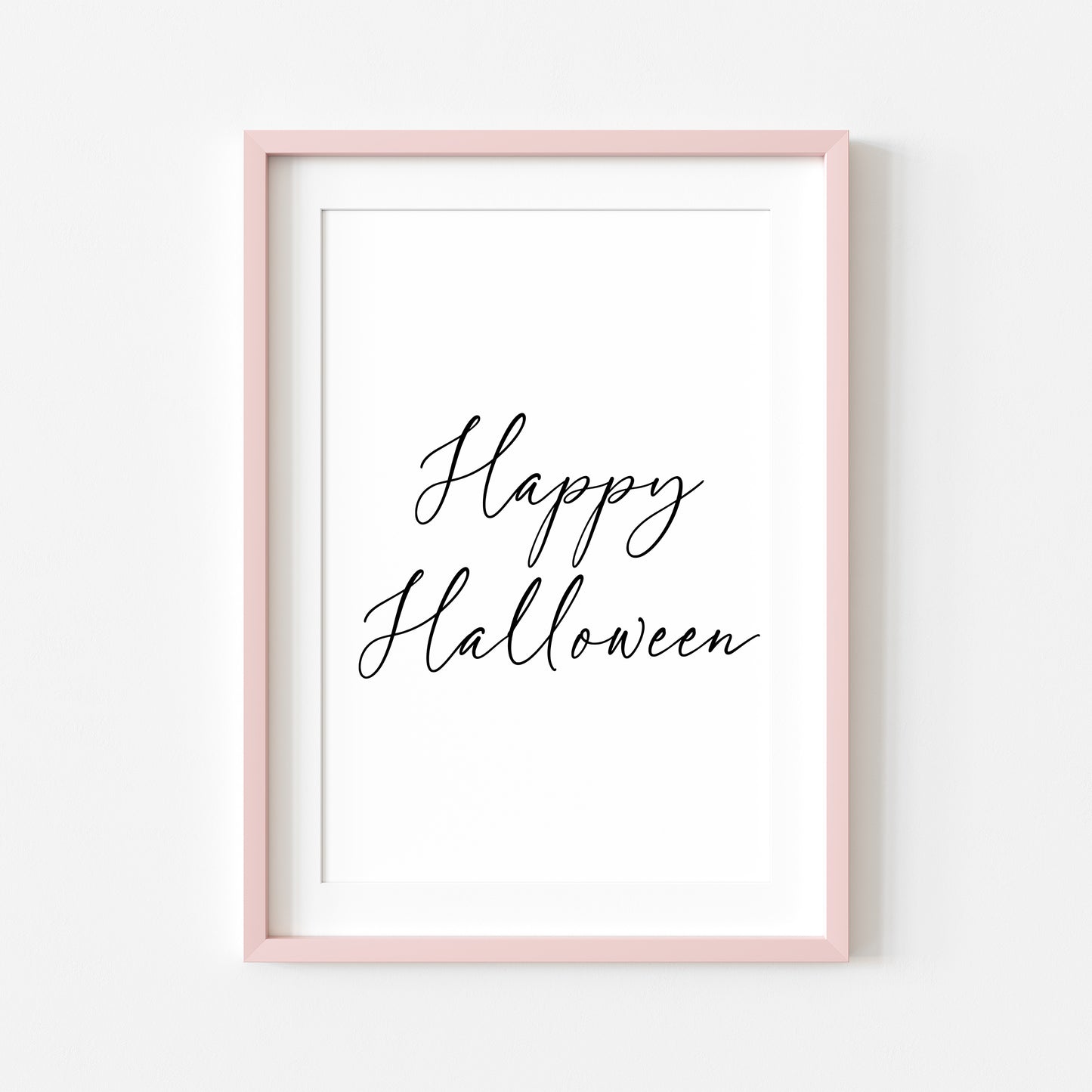 Halloween print, Happy Halloween black seasonal unframed wall art poster