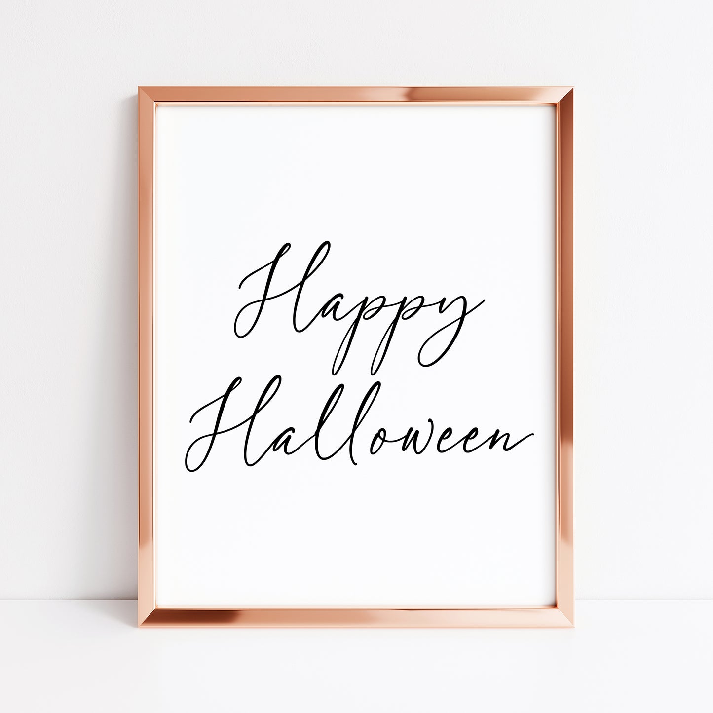 Halloween print, Happy Halloween black seasonal unframed wall art poster
