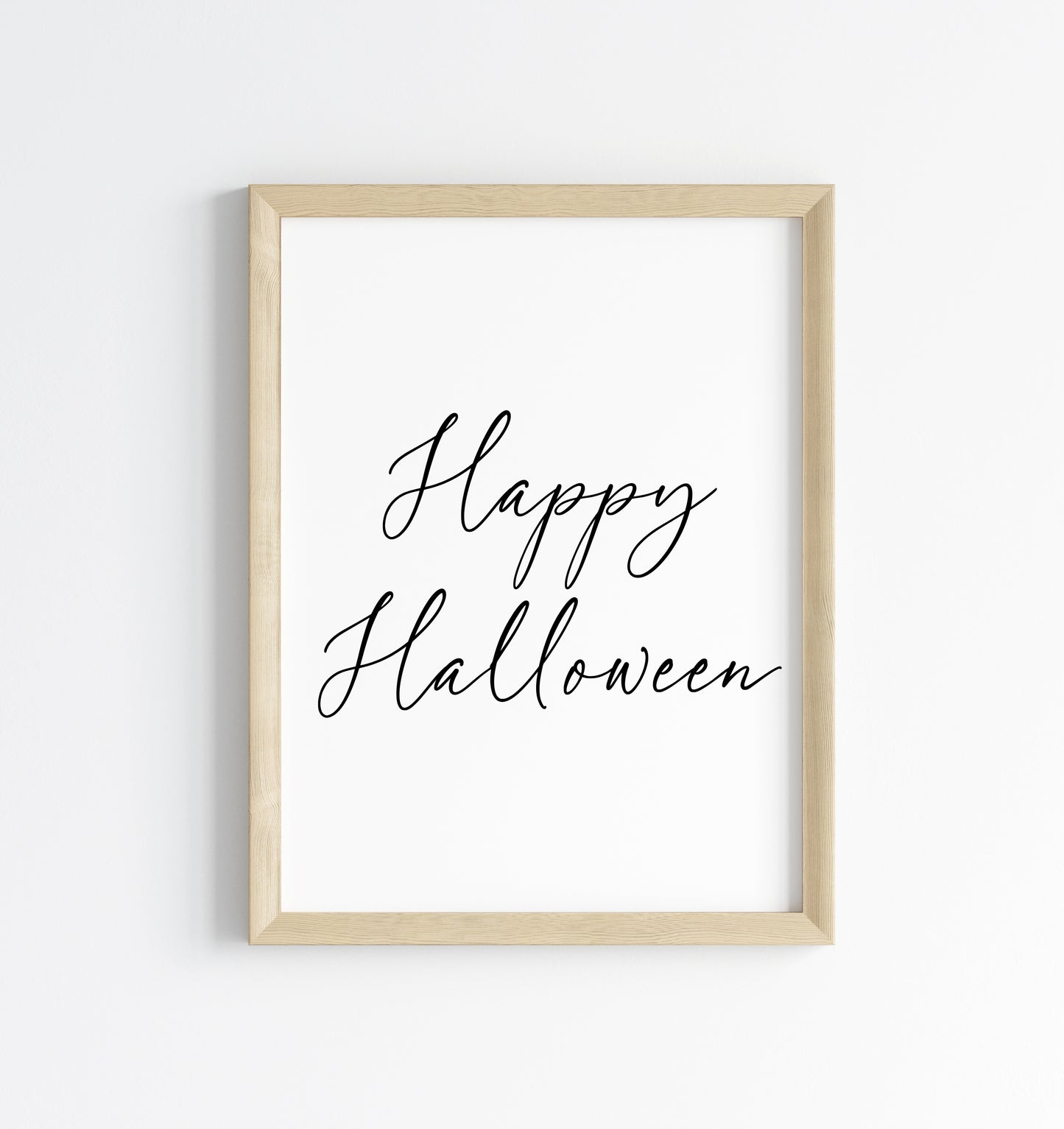 Halloween print, Happy Halloween black seasonal unframed wall art poster