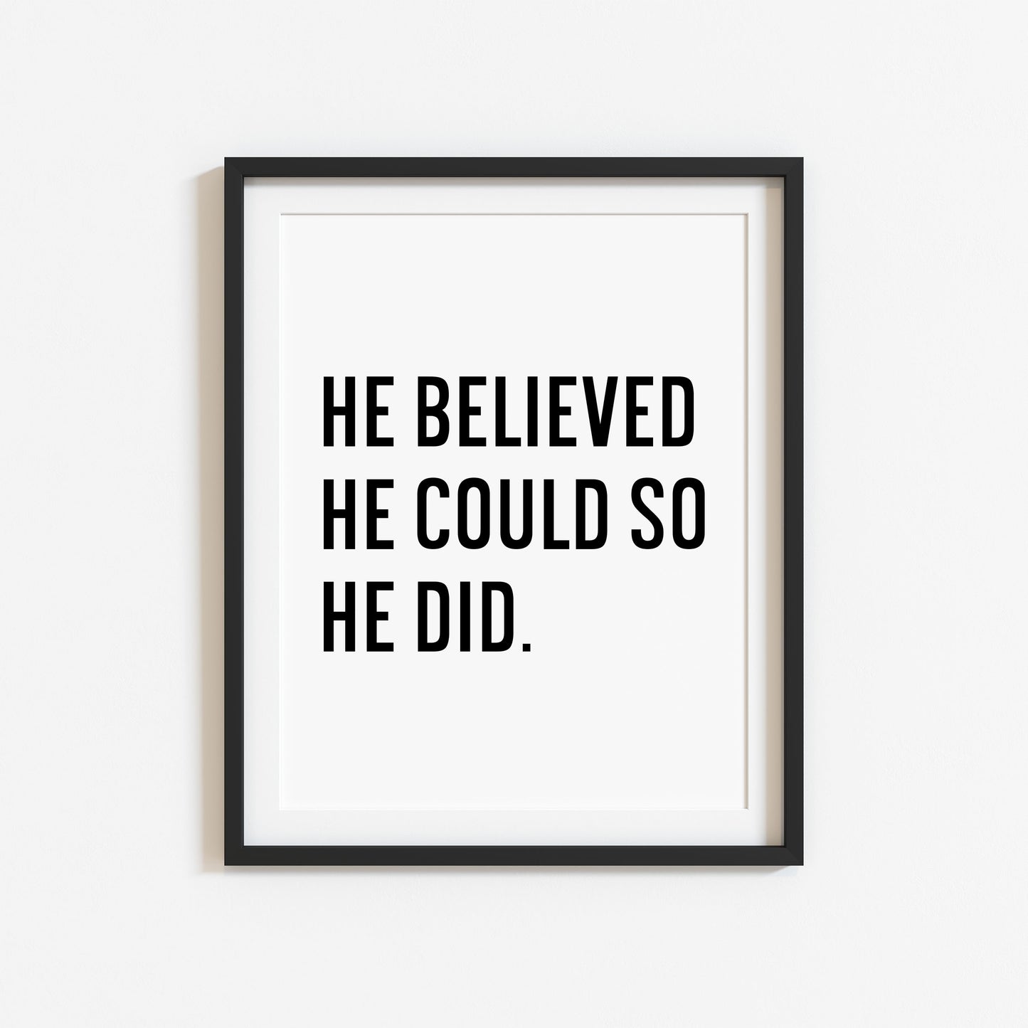 Boys motivational print, kids bedroom positive nursery decor (unframed)