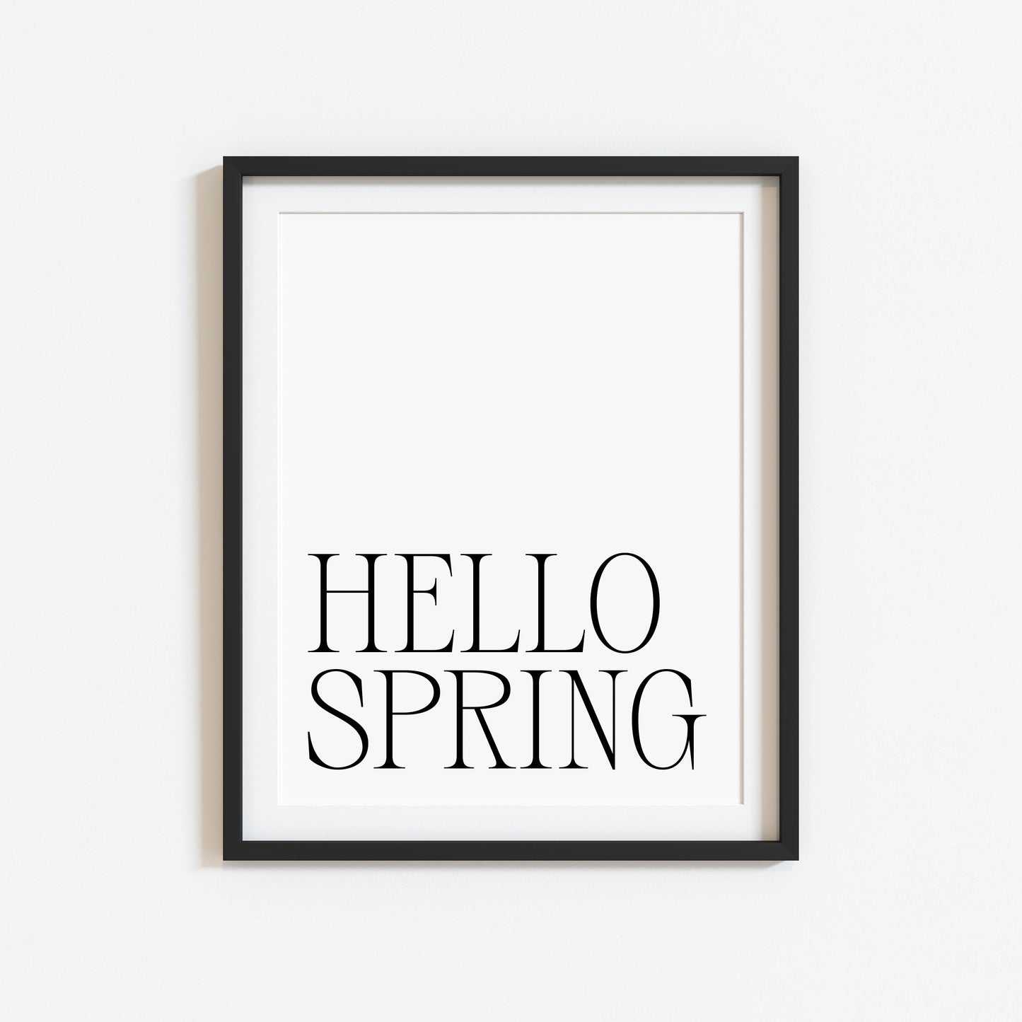 Spring Print, Hello spring simplistic Seasonal wall art poster (unframed)