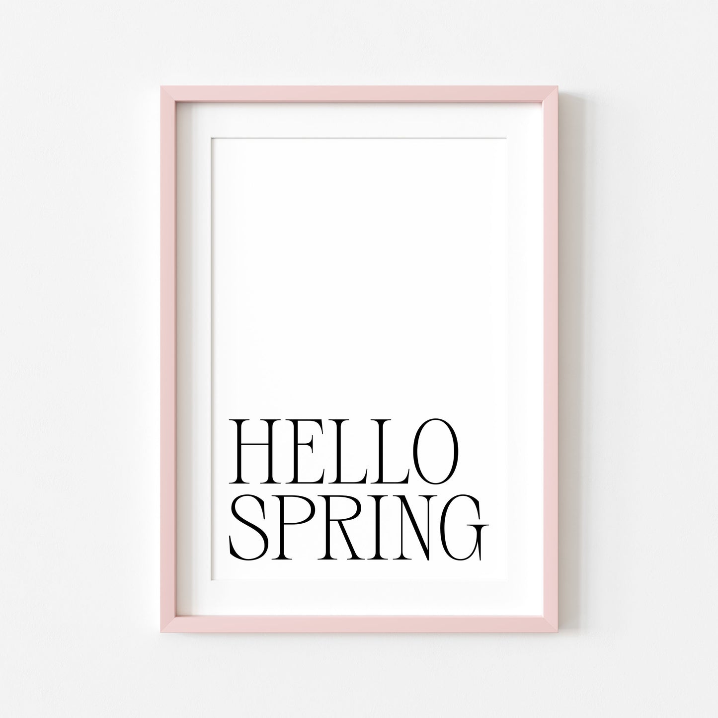 Spring Print, Hello spring simplistic Seasonal wall art poster (unframed)