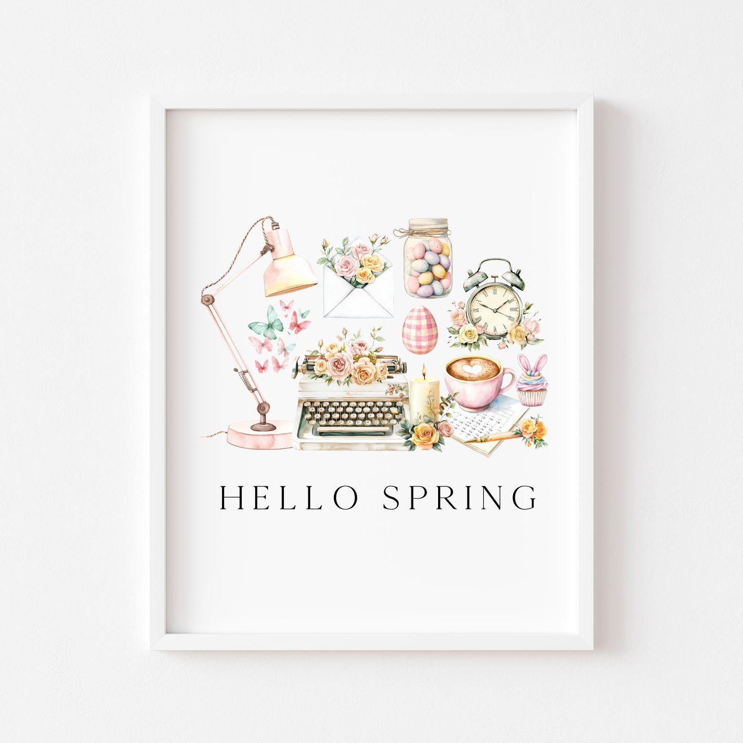 Spring Easter Watercolour Print Seasonal Home Decor unframed wall art poster