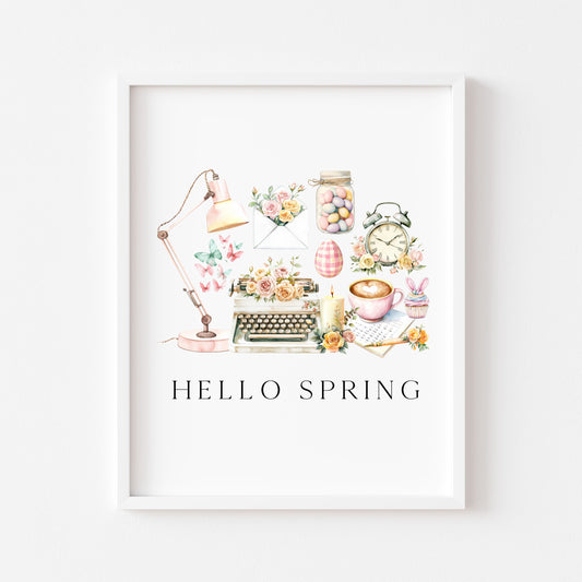 Spring Easter Watercolour Print Seasonal Home Decor unframed wall art poster