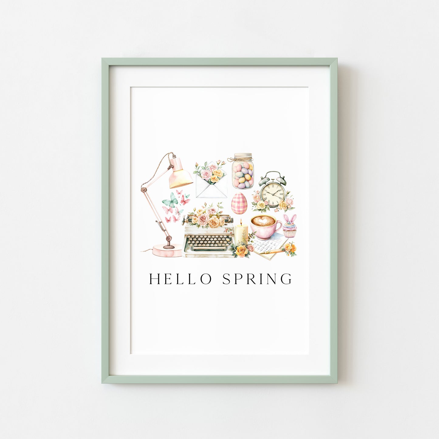 Spring Easter Watercolour Print Seasonal Home Decor unframed wall art poster