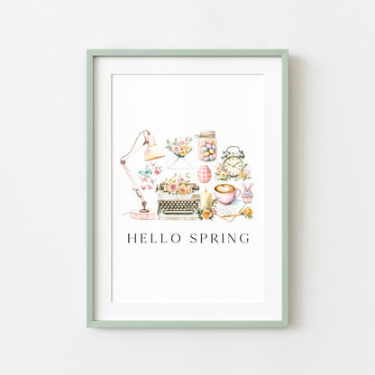 Spring Easter Watercolour Print Seasonal Home Decor unframed wall art poster