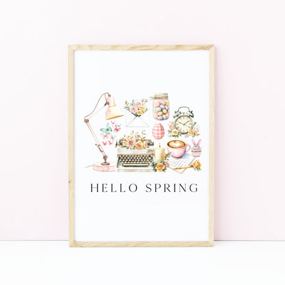 Spring Easter Watercolour Print Seasonal Home Decor unframed wall art poster
