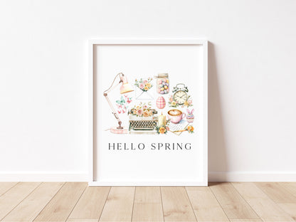 Spring Easter Watercolour Print Seasonal Home Decor unframed wall art poster
