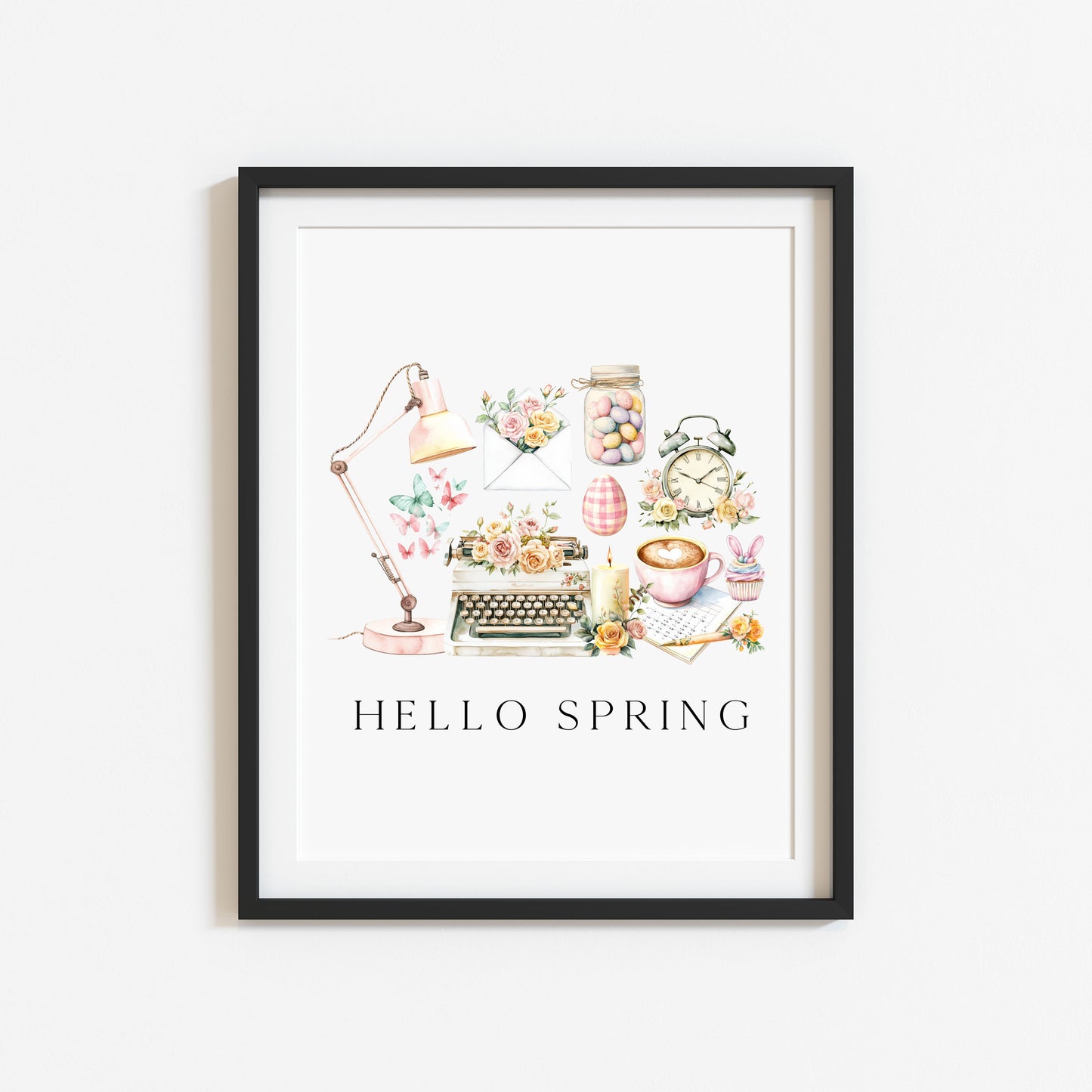 Spring Easter Watercolour Print Seasonal Home Decor unframed wall art poster