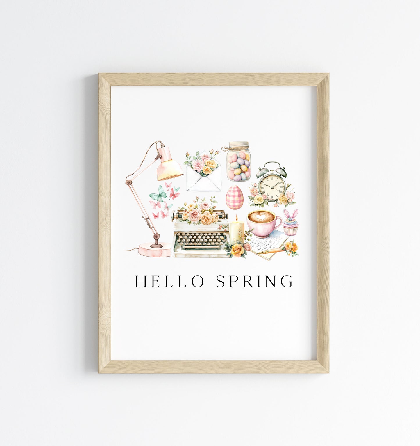 Spring Easter Watercolour Print Seasonal Home Decor unframed wall art poster