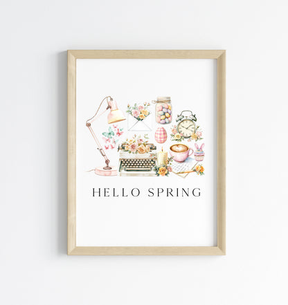 Spring Easter Watercolour Print Seasonal Home Decor unframed wall art poster