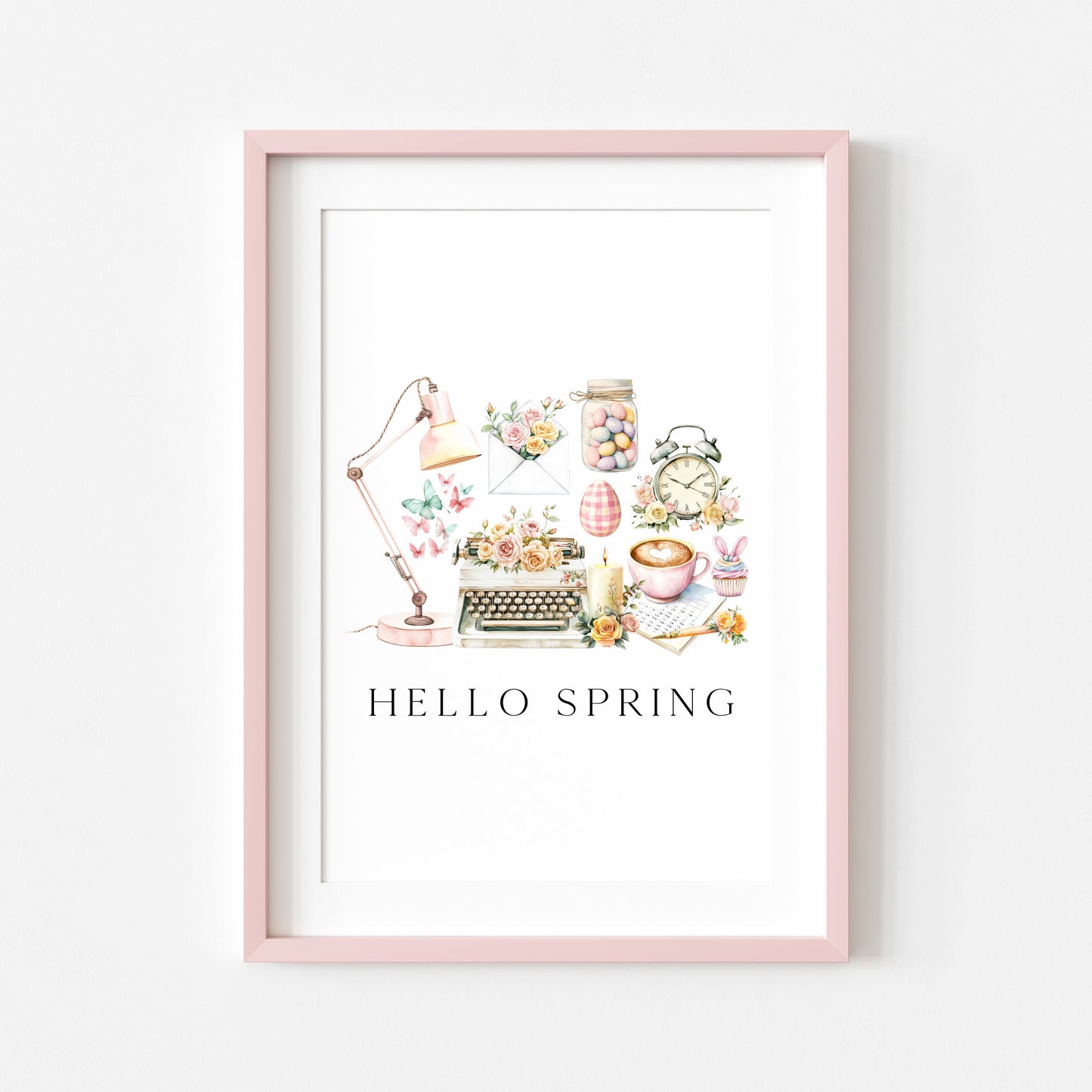 Spring Easter Watercolour Print Seasonal Home Decor unframed wall art poster