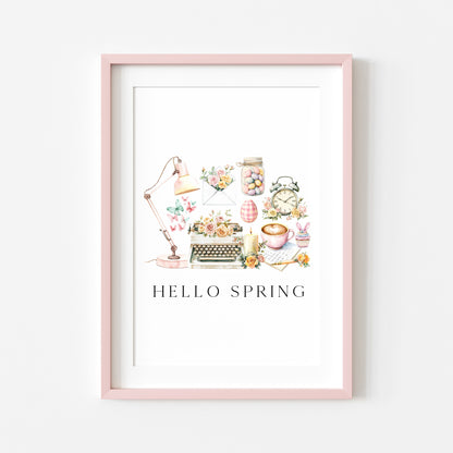 Spring Easter Watercolour Print Seasonal Home Decor unframed wall art poster