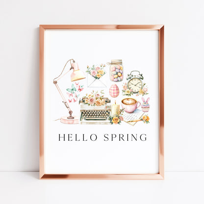 Spring Easter Watercolour Print Seasonal Home Decor unframed wall art poster