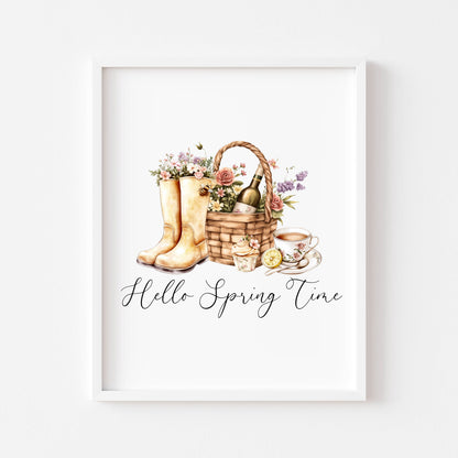 Spring Favourites Watercolour soft moments Print Seasonal unframed wall art poster