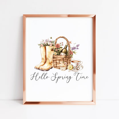 Spring Favourites Watercolour soft moments Print Seasonal unframed wall art poster