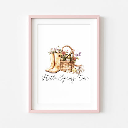 Spring Favourites Watercolour soft moments Print Seasonal unframed wall art poster