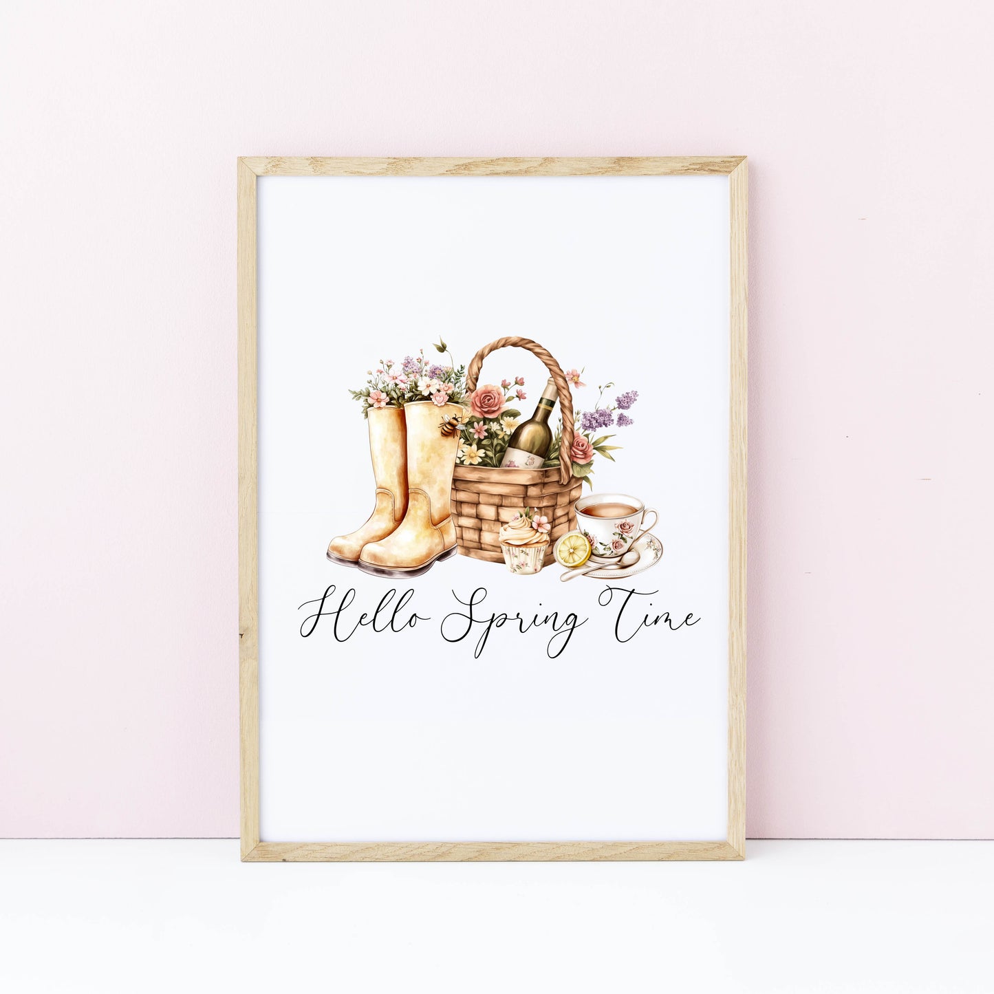 Spring Favourites Watercolour soft moments Print Seasonal unframed wall art poster