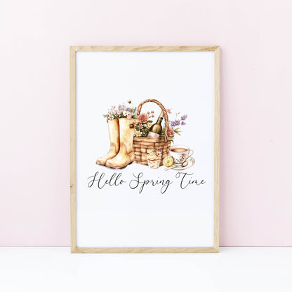 Spring Favourites Watercolour soft moments Print Seasonal unframed wall art poster