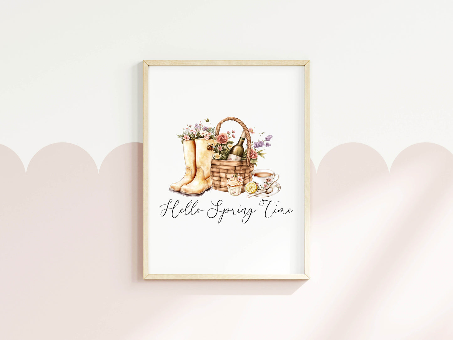 Spring Favourites Watercolour soft moments Print Seasonal unframed wall art poster