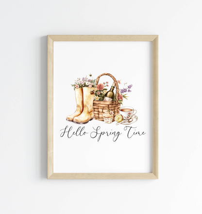 Spring Favourites Watercolour soft moments Print Seasonal unframed wall art poster