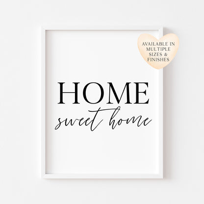 Home print, Home sweet home family couples home hallway gallery wall unframed wall art poster print, home decor, home wall art, home art