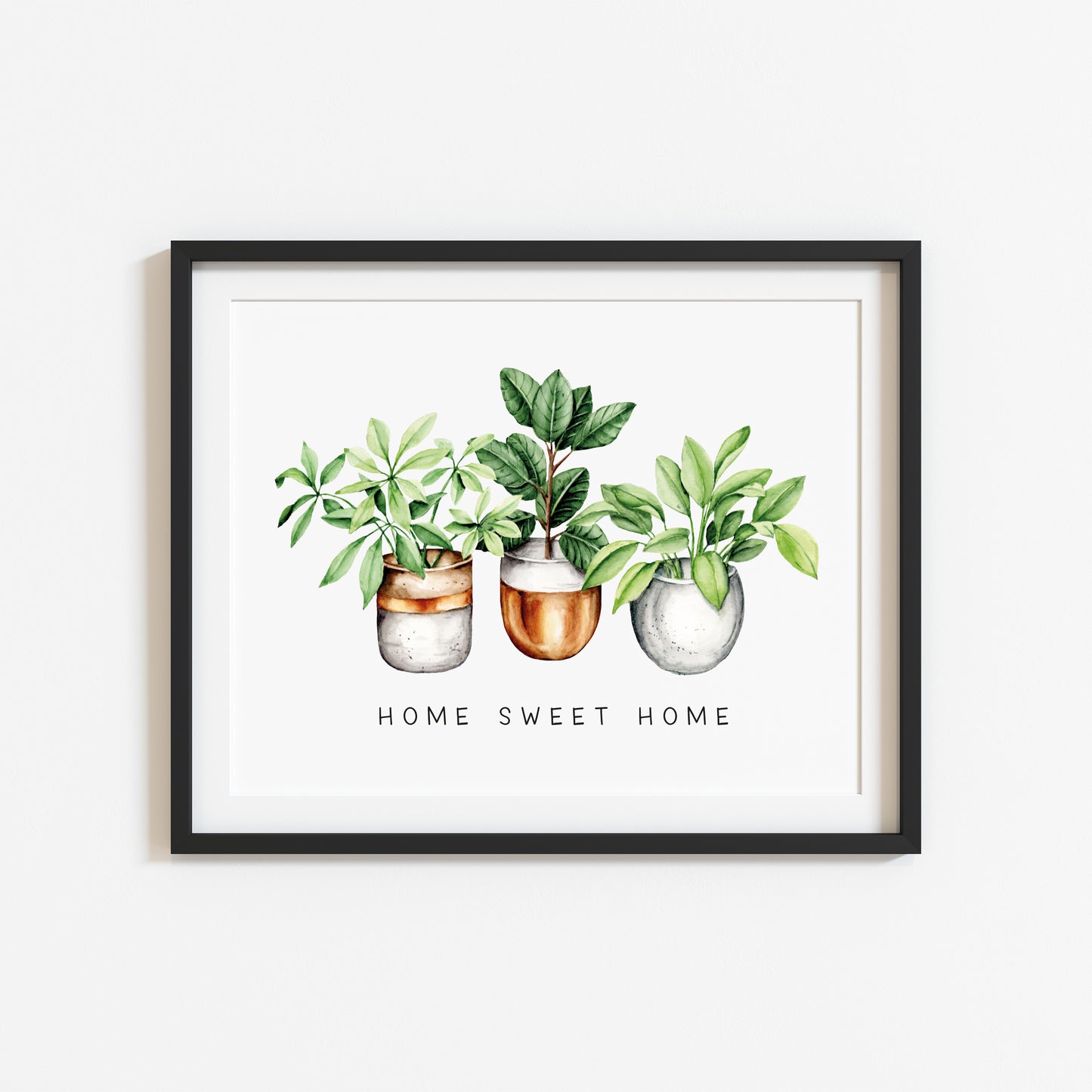 Plant print, Home sweet home succulents cactus landscape Decor (unframed)