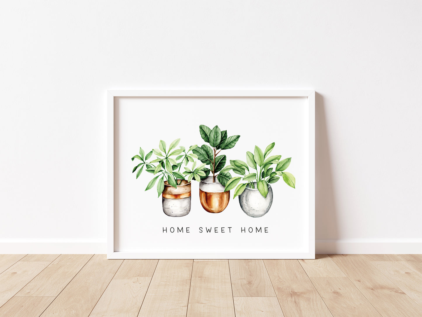 Plant print, Home sweet home succulents cactus landscape Decor (unframed)