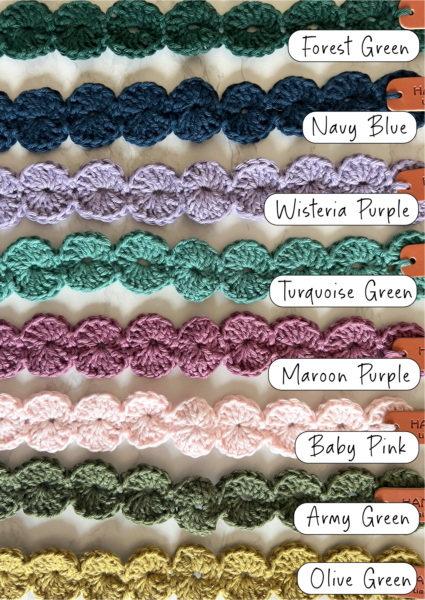 Handmade Cotton Crochet Bookmarks, gifts for book lovers