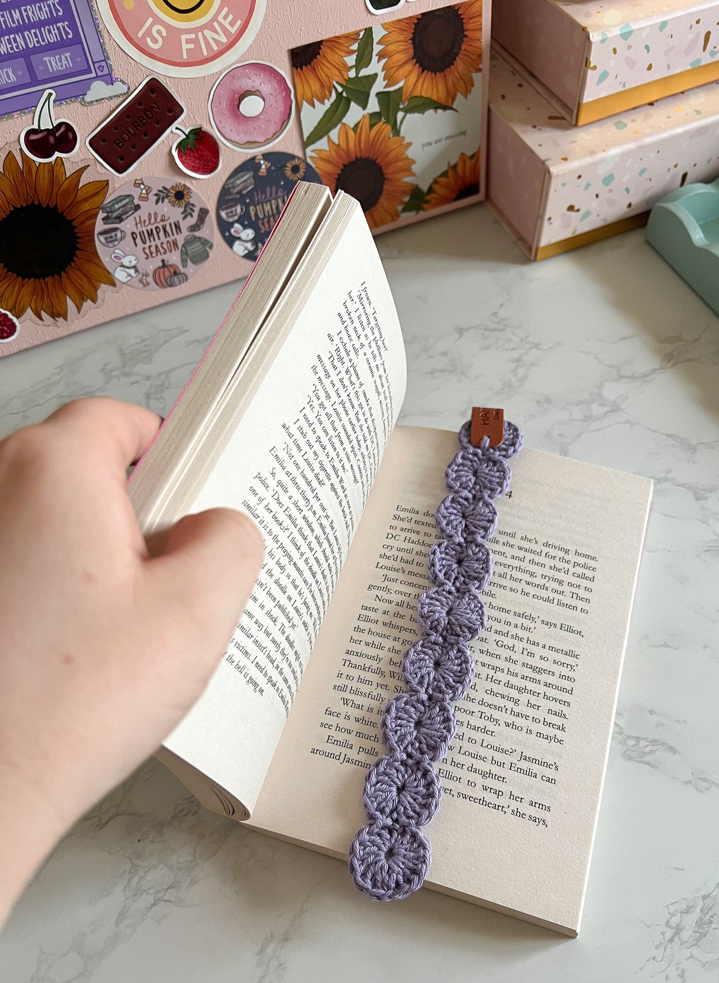 Handmade Cotton Crochet Bookmarks, gifts for book lovers