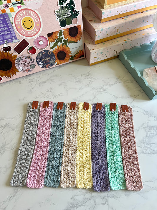 Handmade Cotton Crochet Bookmarks, gifts for book lovers