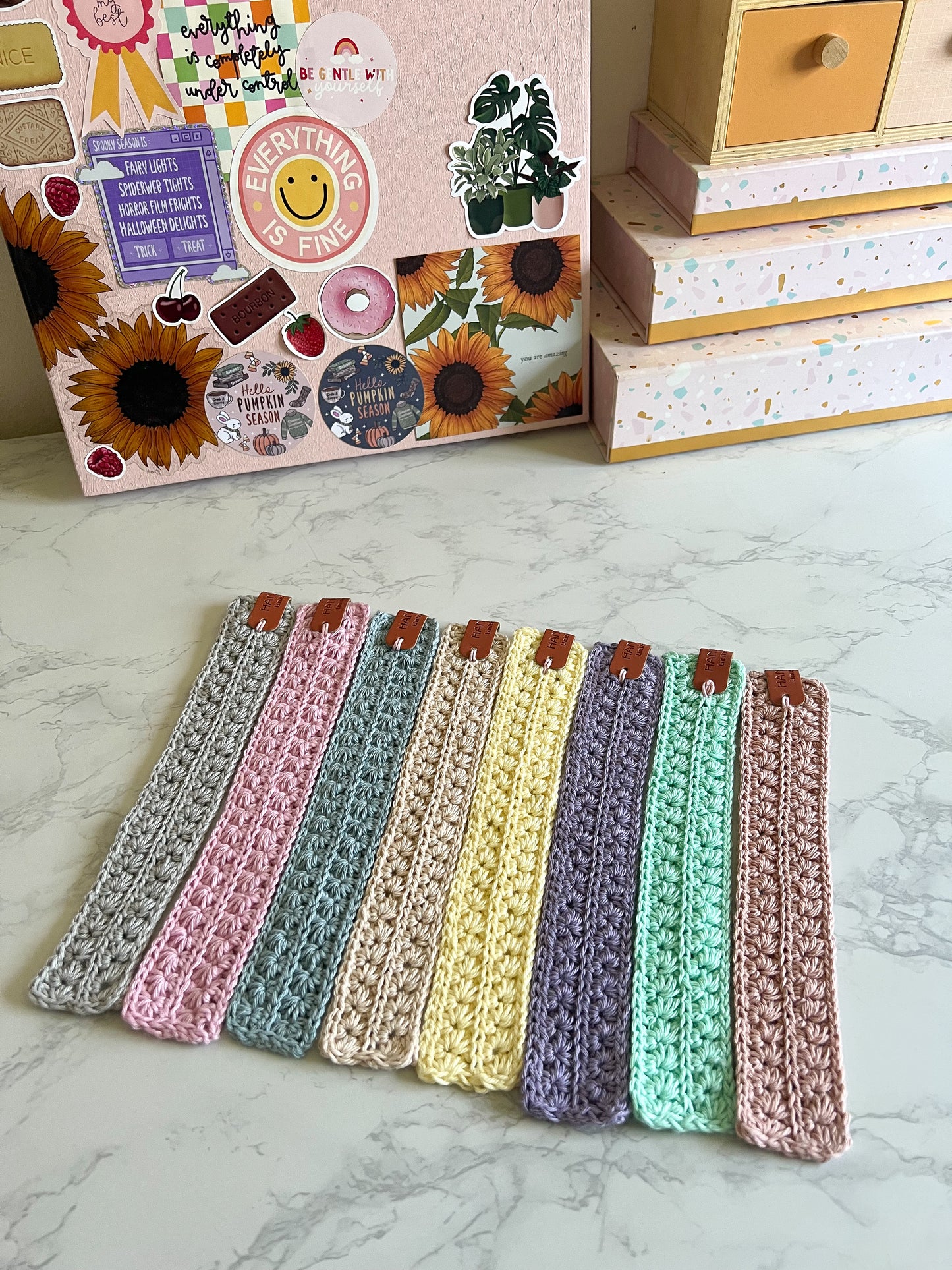 Handmade Cotton Crochet Bookmarks, gifts for book lovers