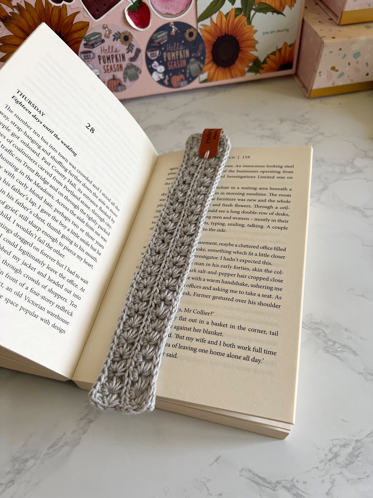 Handmade Cotton Crochet Bookmarks, gifts for book lovers